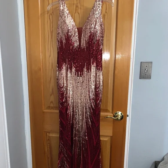 Red and Gold Sequins Dress | Color: Gold/Red | Size: 4 | Rach_Paige36'S Closet